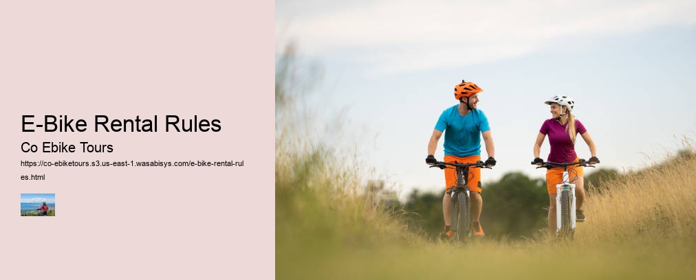 E-Bike Rental Rules